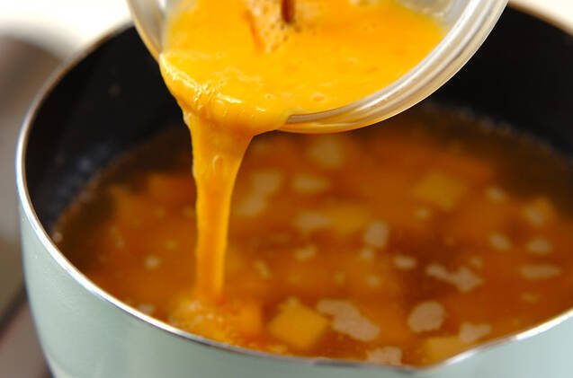 豆腐と卵のスープの作り方の手順4