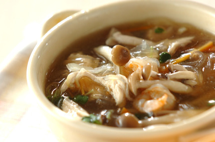 キノコの春雨スープ煮