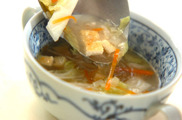 白菜の中華風スープの作り方の手順6
