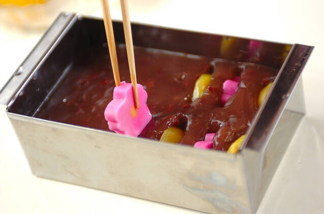 生麩入り小豆かんの作り方の手順5