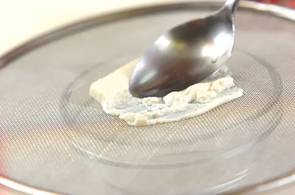 豆腐の裏ごしの作り方1