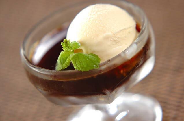 コーヒーゼリーのアイスのせ