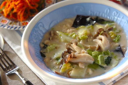 白菜とホタテのクリーム煮