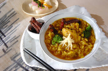 骨付き鶏肉のおじや