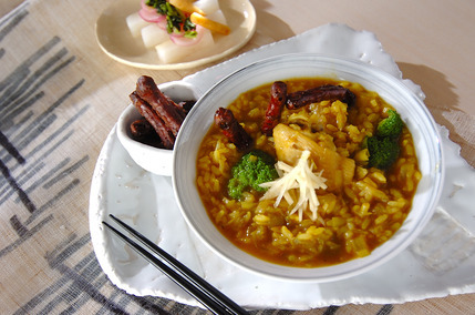 骨付き鶏肉のおじや