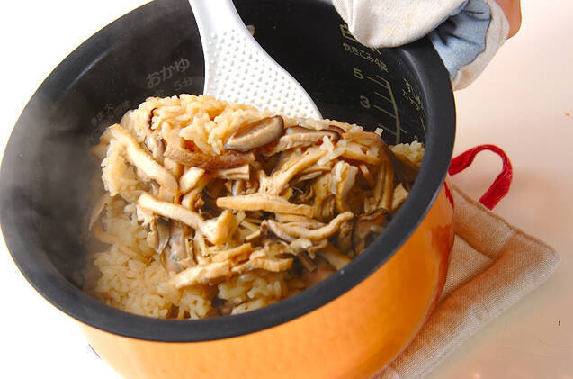 味がしみてる！カキご飯の作り方の手順9