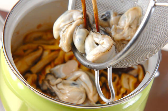 味がしみてる！カキご飯の作り方の手順7