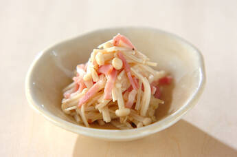 エノキとベーコンのハーブ炒め