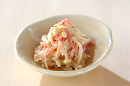 エノキとベーコンのハーブ炒め