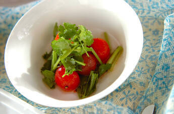 プチトマトの香菜サラダ