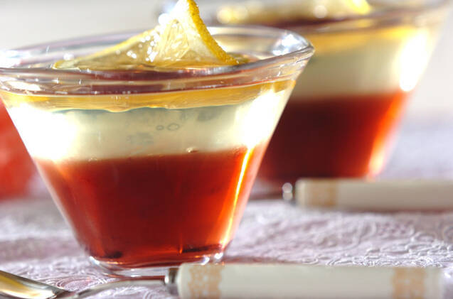 2色のワインゼリー