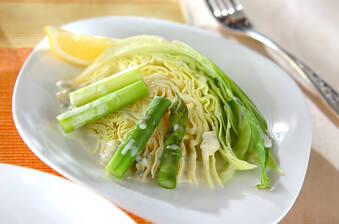 キャベツの温サラダチーズソース