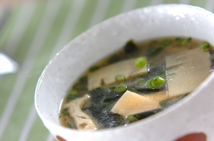 水煮タケノコのみそ汁
