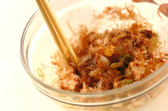 鶏肉と白ネギのおかかまみれの作り方の手順3