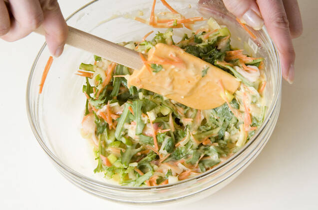 豚肉のぺったんこおやきの作り方の手順2