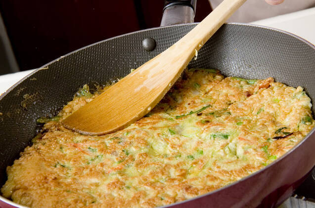 豚肉のぺったんこおやきの作り方の手順4