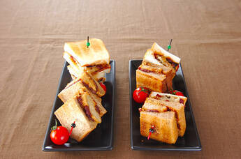 粟餅のサンドイッチ