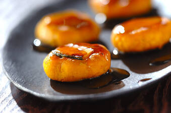 もっちり甘辛!カボチャ団子