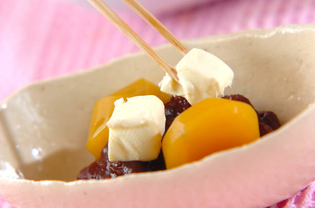 クリームチーズ小豆添えの作り方の手順2