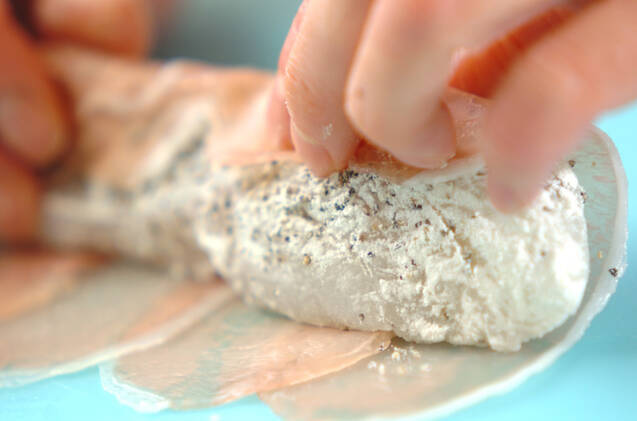 白身魚の生ハム巻きの作り方の手順1