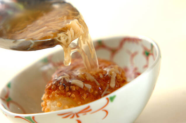 香ばし揚げおにぎりのホタテあんかけの作り方の手順4
