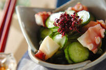 タコとキュウリのショウガ酢