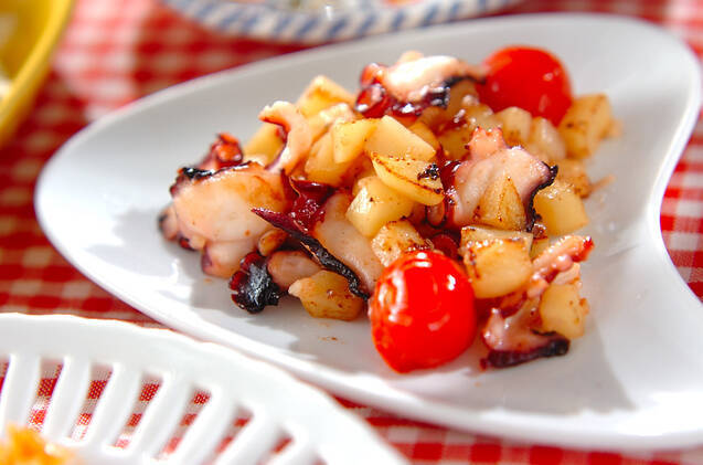 タコのガーリックソテー