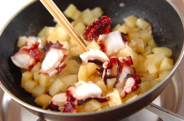 タコのガーリックソテーの作り方の手順4