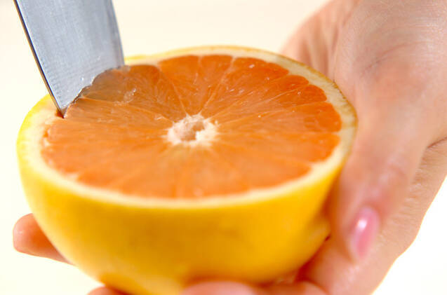 グレープフルーツのバターオーブン焼きの作り方の手順1