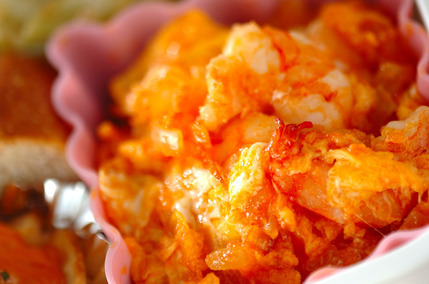 エビと卵のチリ炒め