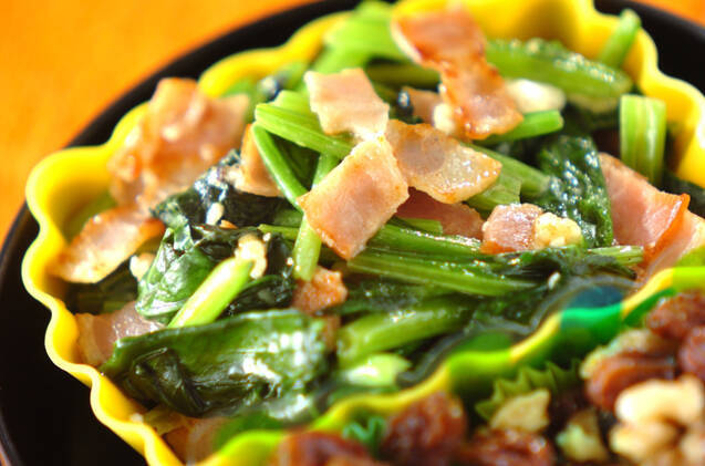 ホウレン草とカッテージチーズのソテー