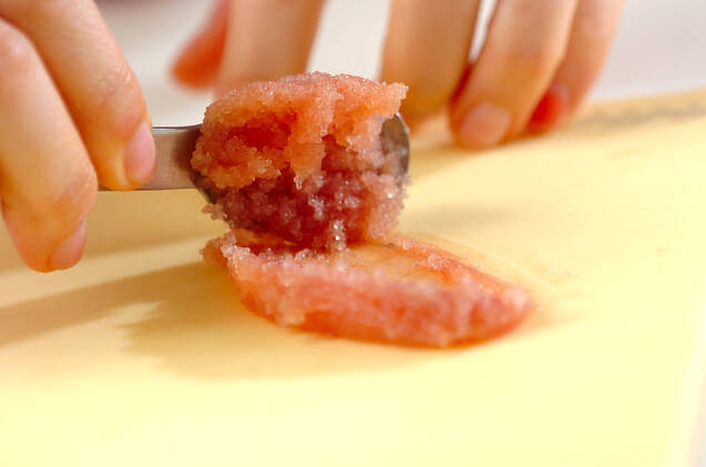 ソラ豆のタラモサラダの作り方の手順1