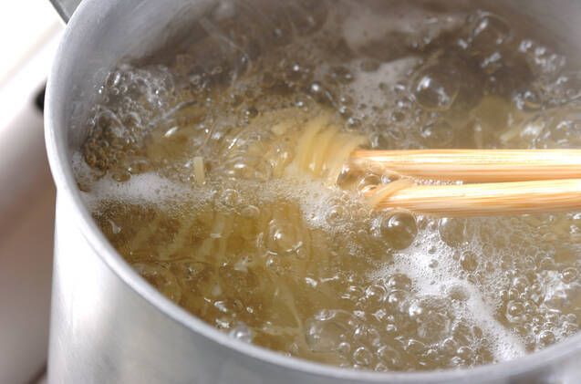 ナスとベーコンのパスタの作り方の手順7