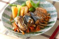 イワシの黒酢煮込み