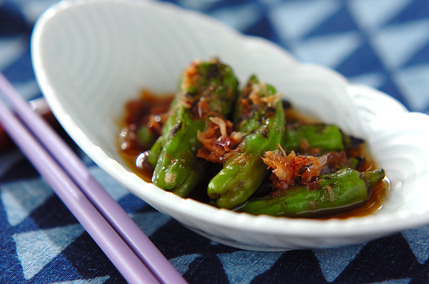 焼きシシトウのお浸し