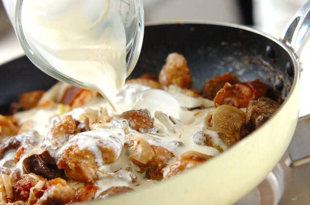 鶏のクリームマスタード煮の作り方の手順7