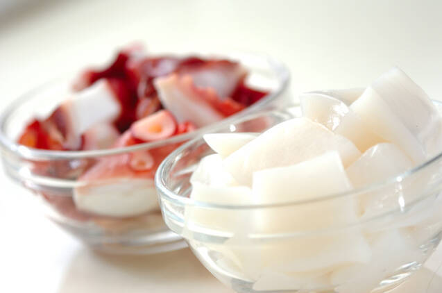 イカタコと野菜のサラダの作り方の手順1