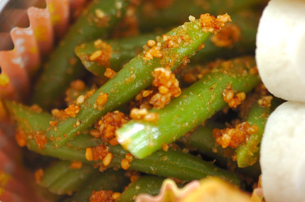 サヤインゲンのゴマ和え