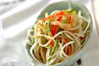 葛きりの中華サラダ