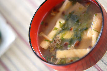 ブラウンエノキのみそ汁
