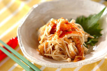 エノキとナメタケの和え物