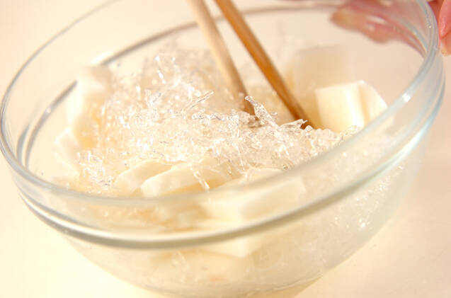 野菜と豆腐の炒め物夕食の作り方の手順4