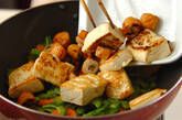 野菜と豆腐の炒め物夕食の作り方3