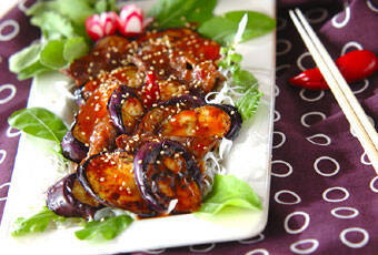 ナスのピリ辛炒め