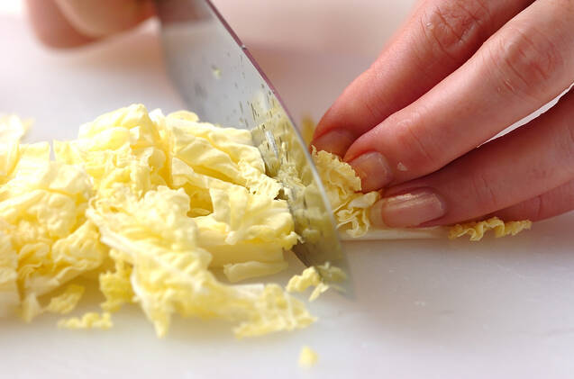 白菜のチリコンカンの作り方の手順1