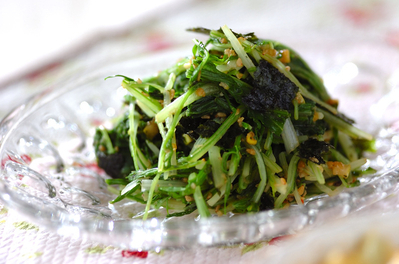 水菜ナムル 副菜 のレシピ 作り方 E レシピ 料理のプロが作る簡単レシピ