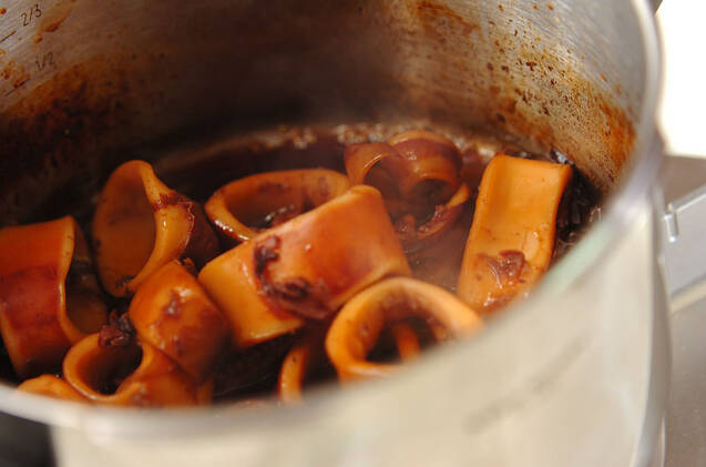 イカの柔らかショウガ煮の作り方の手順3