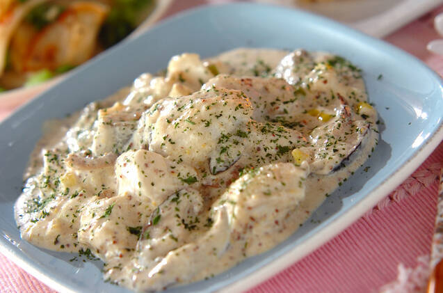 タラのマスタードクリーム煮