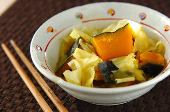 カボチャとキャベツのサッパリ煮