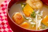 カボチャ&モヤシみそ汁